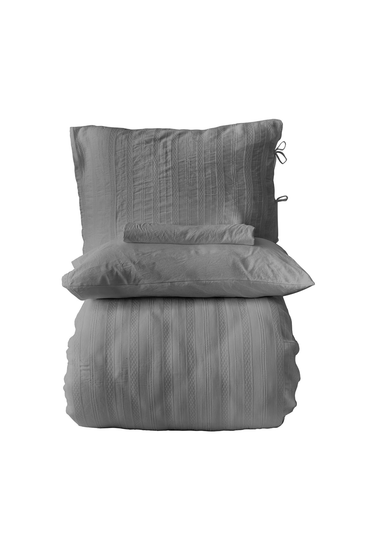 Ardus %100 Pamuk Stonewashed Çift Kişilik Nevresim Takımı Gri