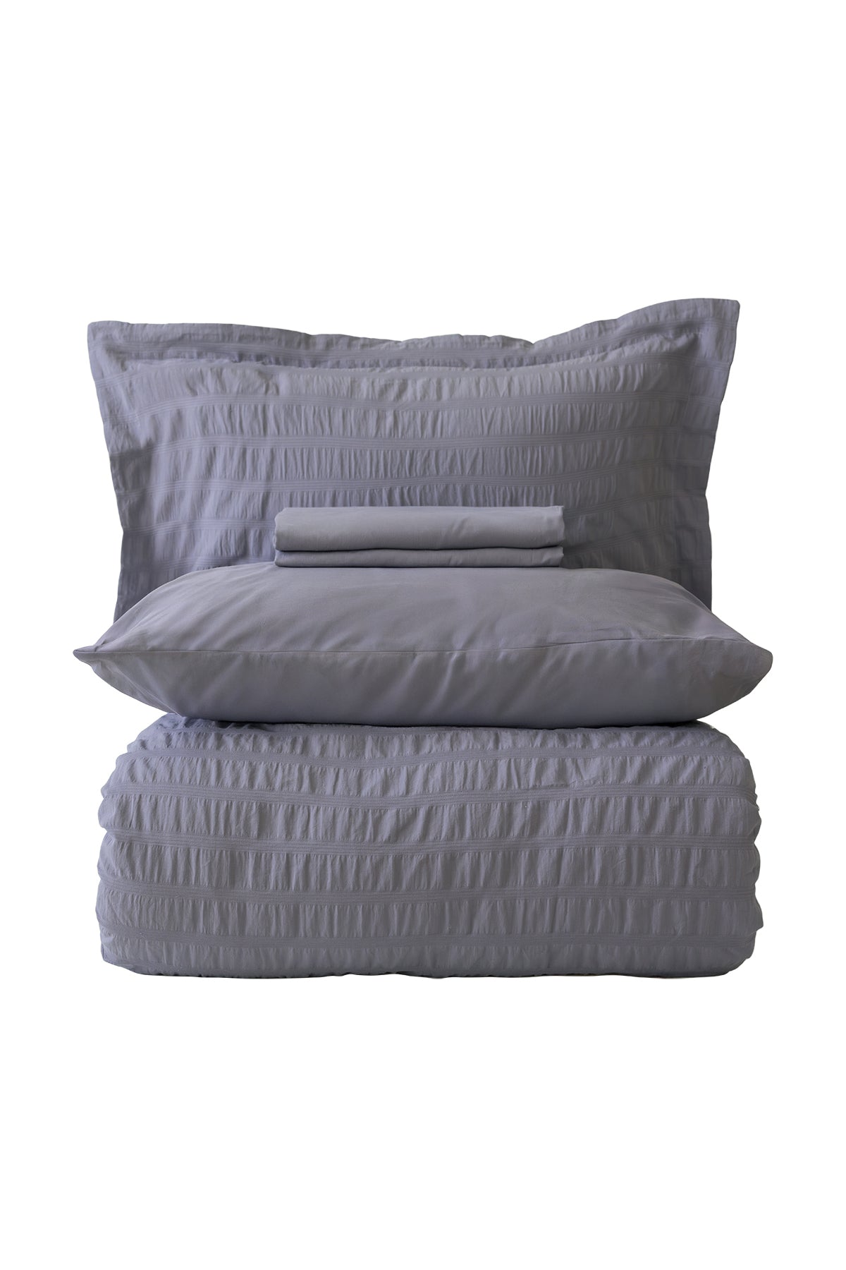 Arianna %100 Pamuk Stonewashed Çift Kişilik Nevresim Takımı Gri