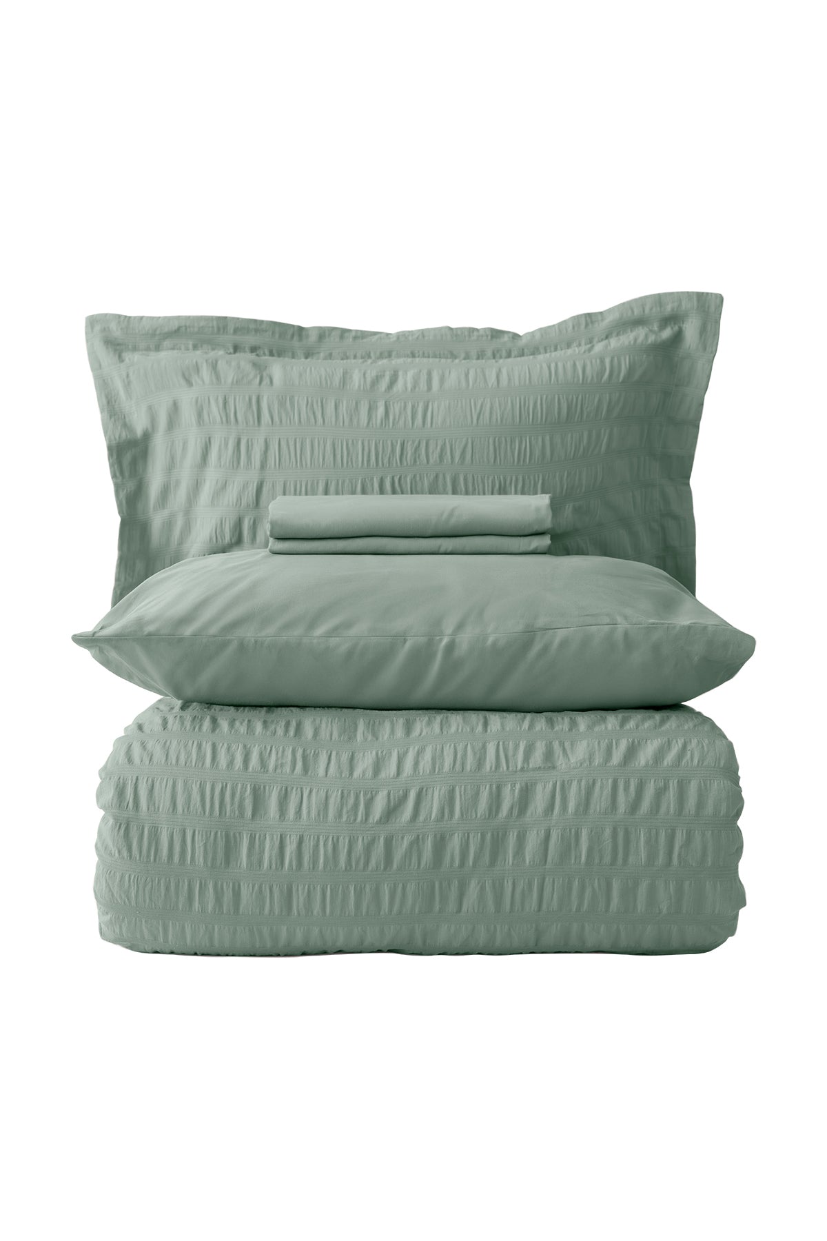 Arianna %100 Pamuk Stonewashed Çift Kişilik Nevresim Takımı Yeşil