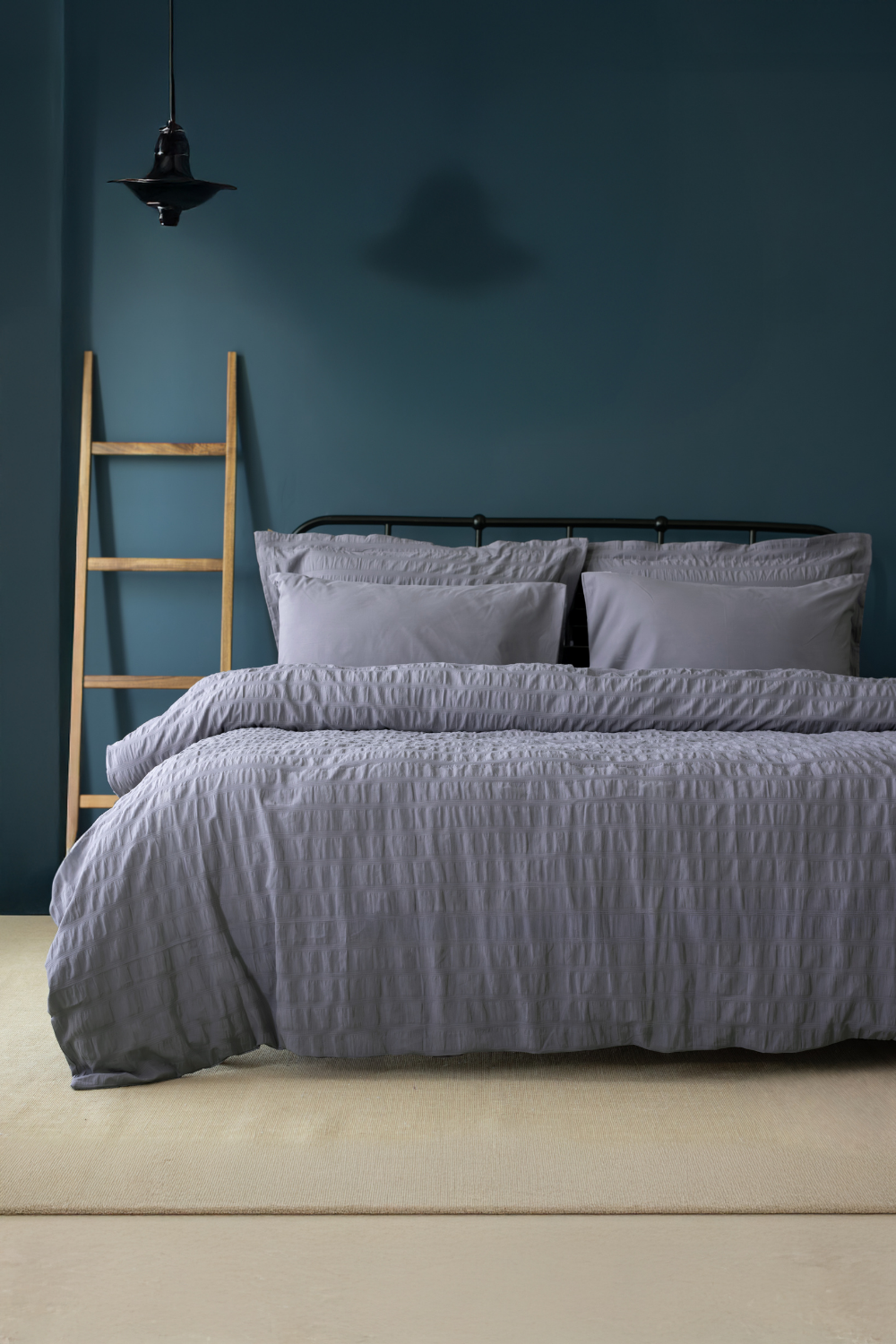 Arianna %100 Pamuk Stonewashed Çift Kişilik Nevresim Takımı Gri