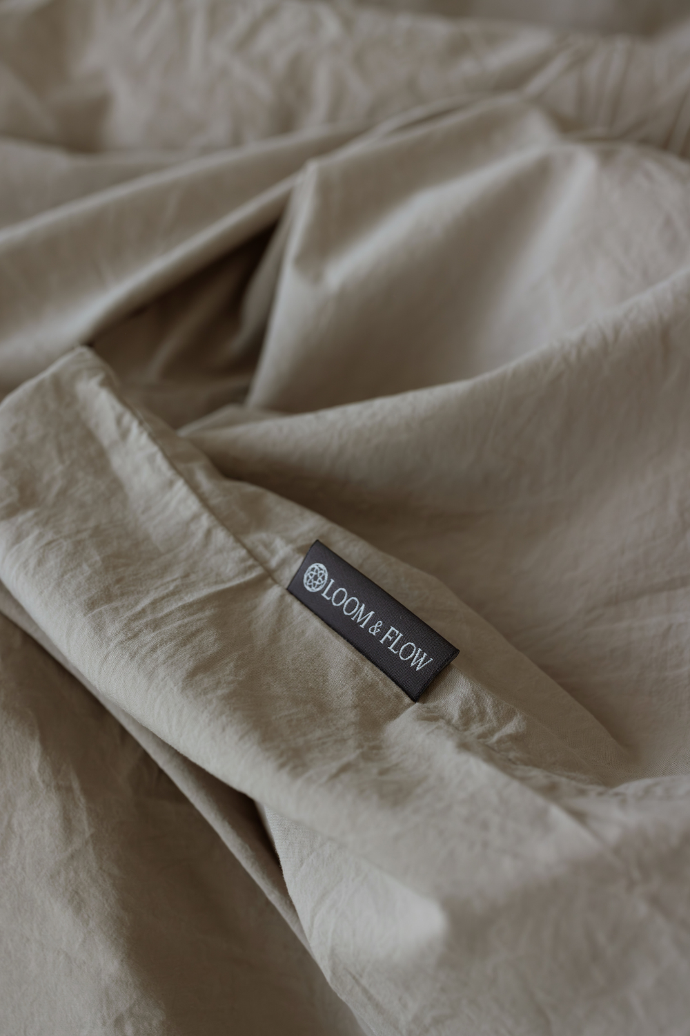 Berthe %100 Pamuk Stonewashed Çift Kişilik Nevresim Takımı Vizon