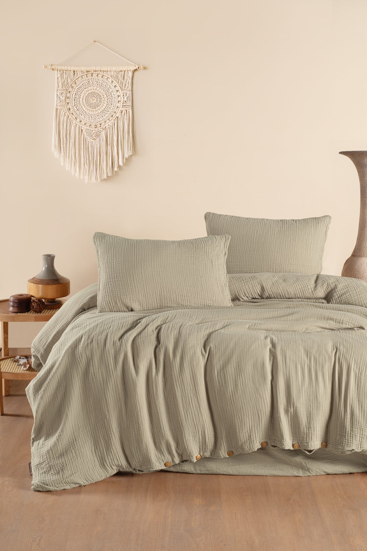 Henna Bej Muslin Cotton Nevresim Takımı