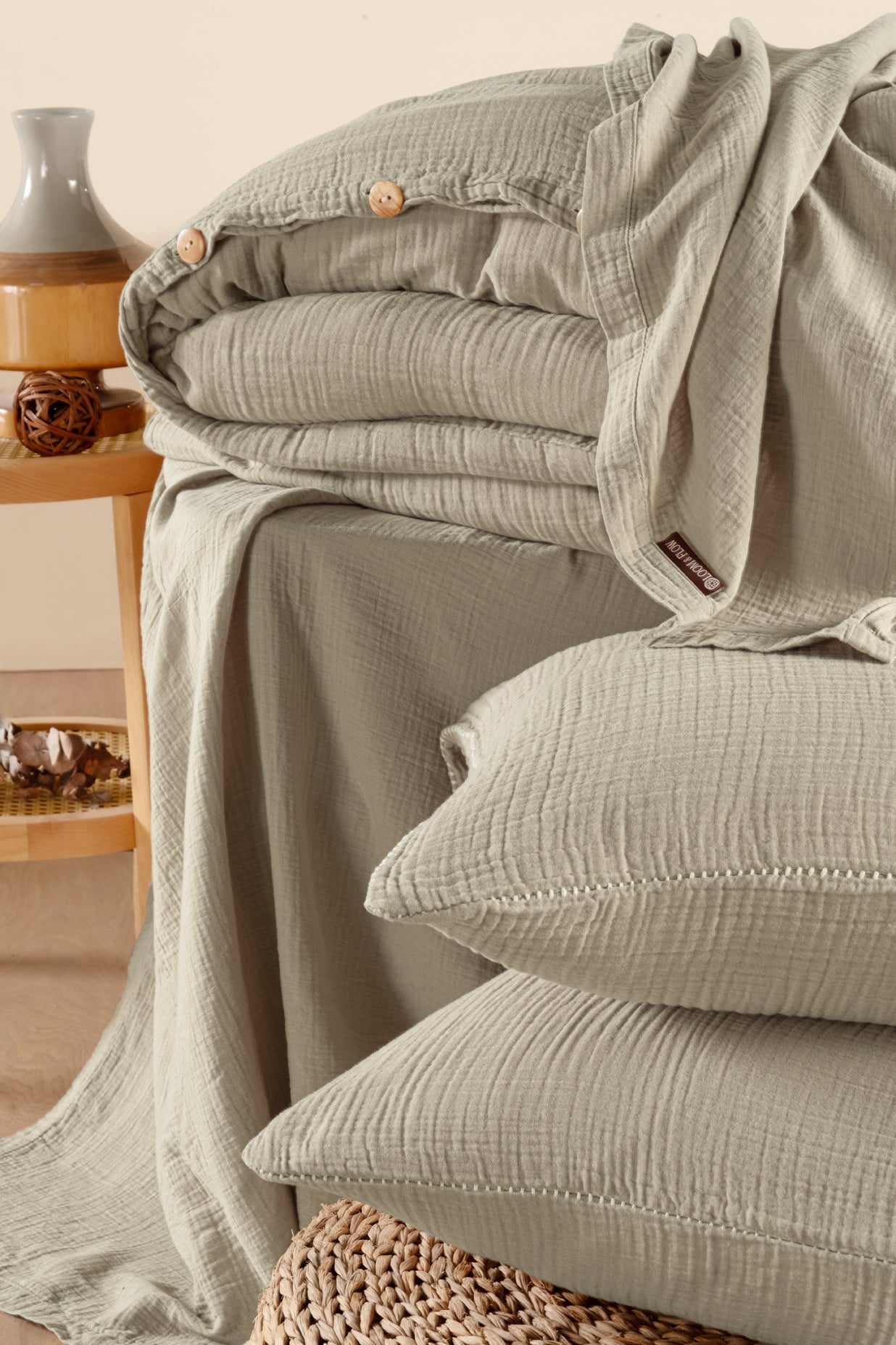 Henna Bej Muslin Cotton Nevresim Takımı