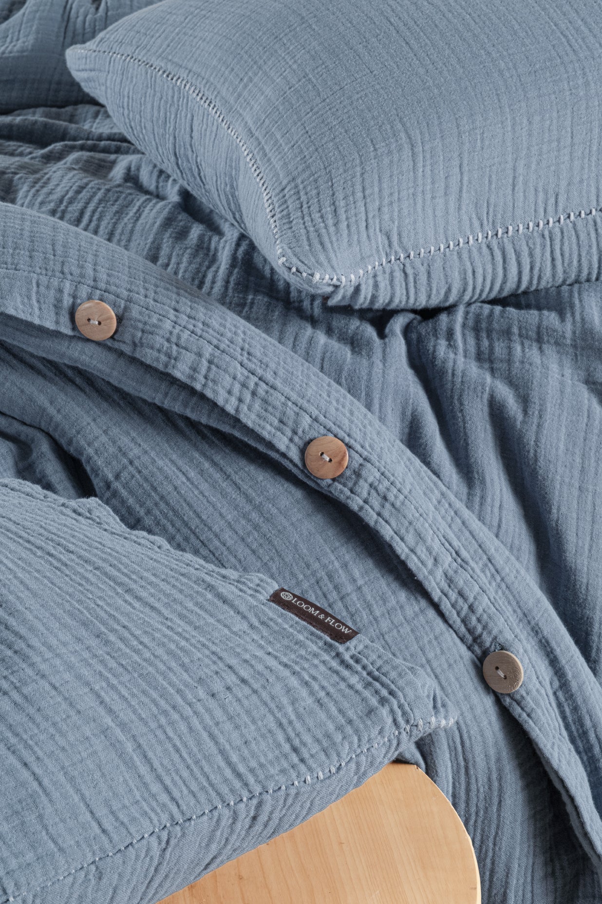 Henna Blue Muslin Cotton Nevresim Takımı