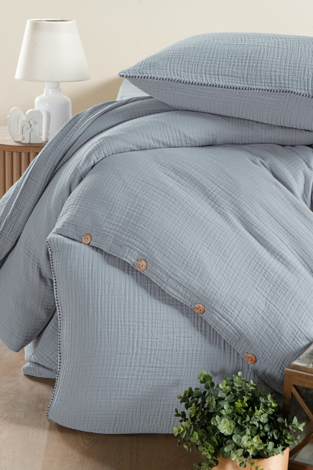 Henna Grey Muslin Cotton Nevresim Takımı