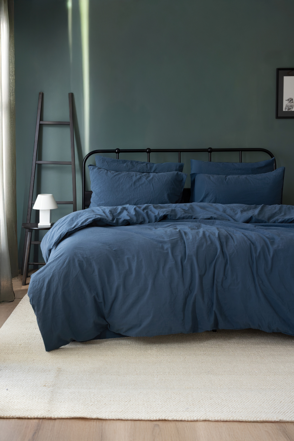 Jadora %100 Pamuk Stonewashed Çift Kişilik Nevresim Takımı Lacivert