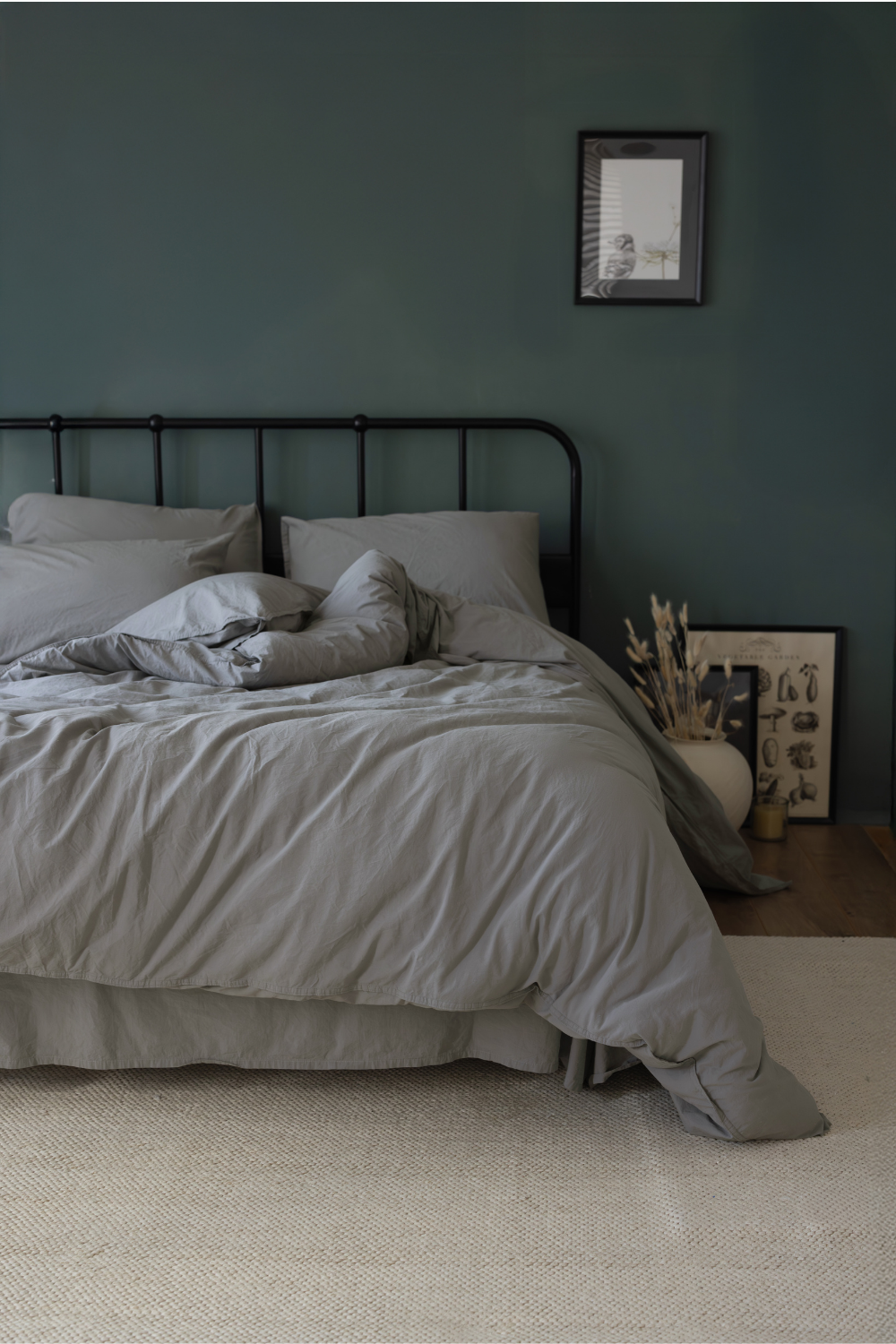 Jadora %100 Pamuk Stonewashed Çift Kişilik Nevresim Takımı Gri