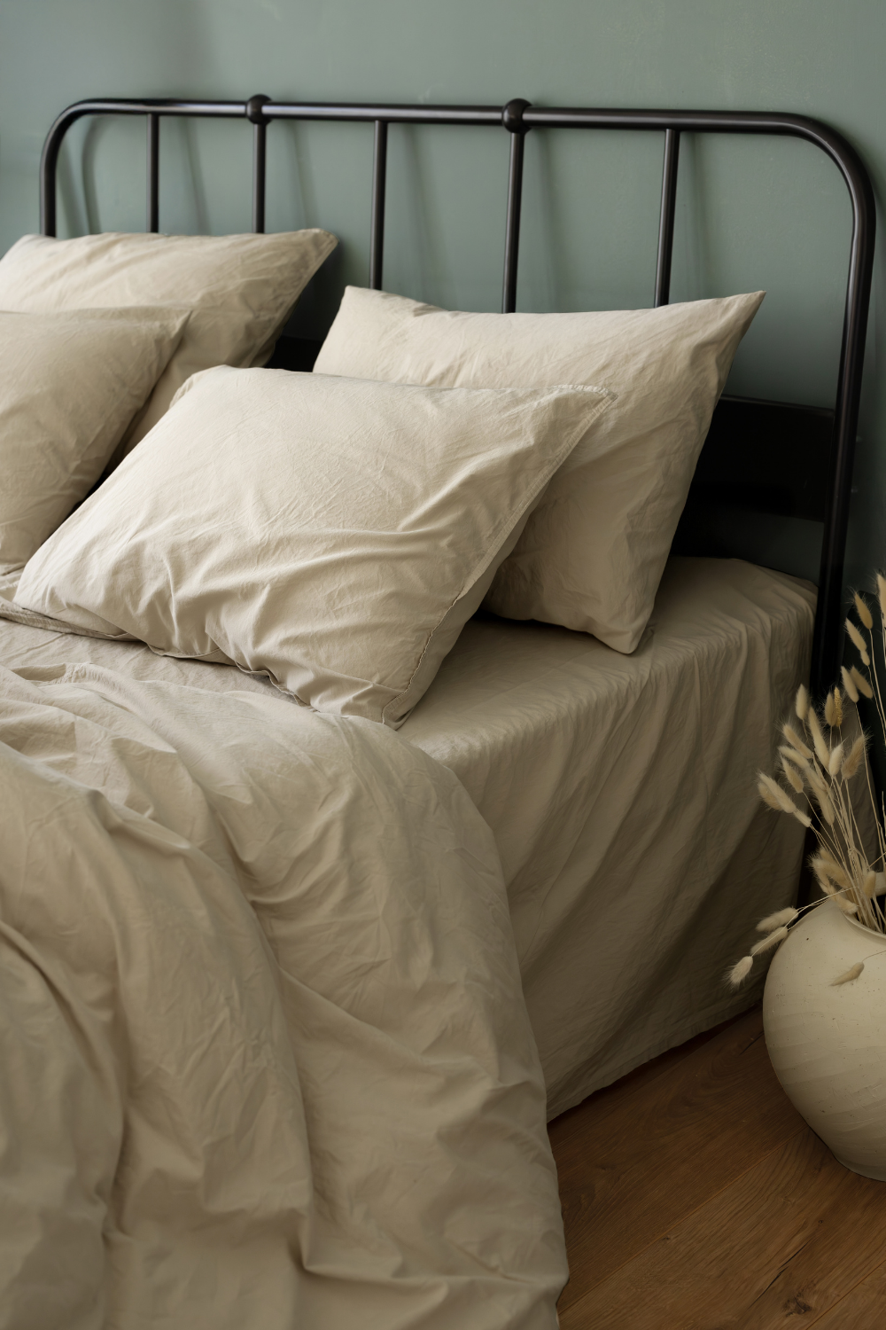 Jadora %100 Pamuk Stonewashed Çift Kişilik Nevresim Takımı Vizon