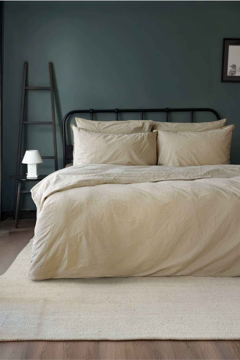 Jadora %100 Pamuk Stonewashed Çift Kişilik Nevresim Takımı Vizon