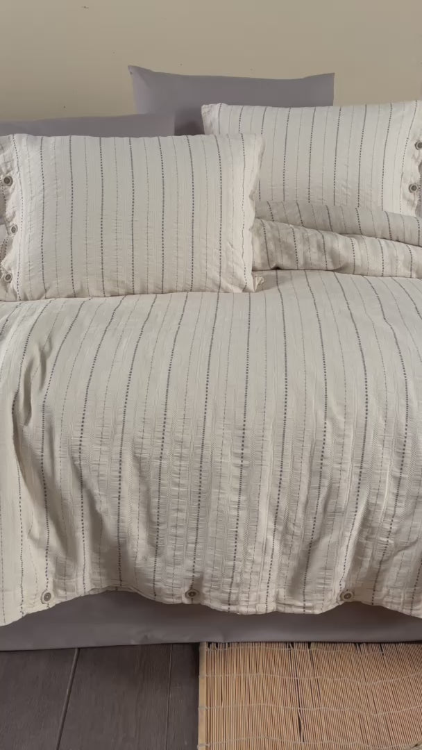 Rihanna Grey Natural Cotton Nevresim Takımı