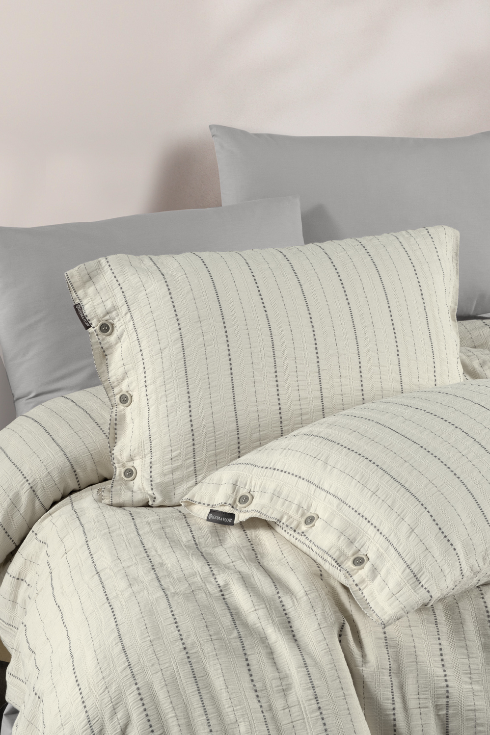 Rihanna Grey Natural Cotton Nevresim Takımı